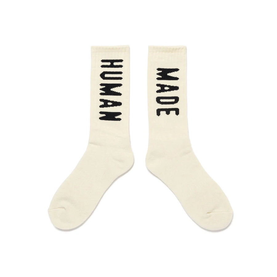 Human Made HM Logo Socks White HM29GD062W
