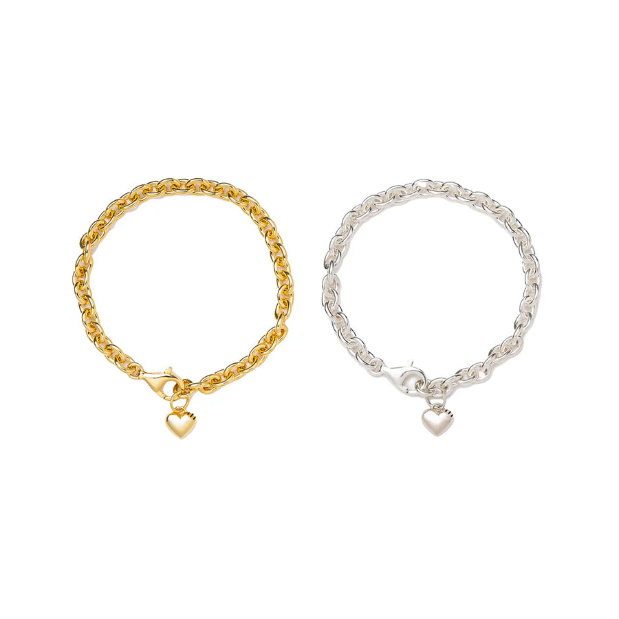 Human Made Heart Silver Bracelet Gold HM29GD070G