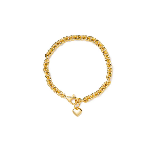 Human Made Heart Silver Bracelet Gold HM29GD070G