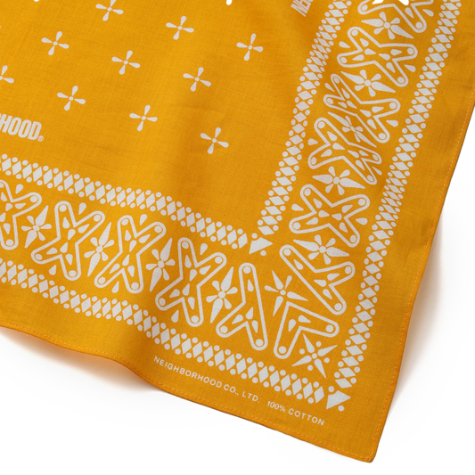 Neighborhood Cross Pattern Bandana Yellow