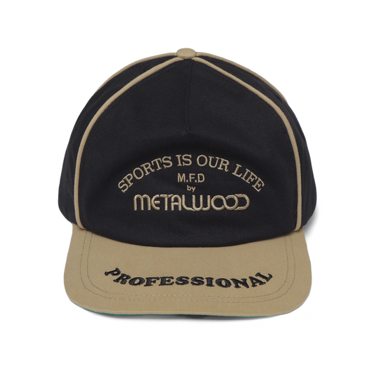 Metalwood Professional Piping Snapback Hat Black