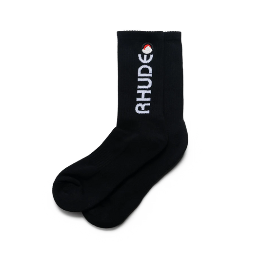 R H U D E Moonlight Footy Sock Black/White/Red