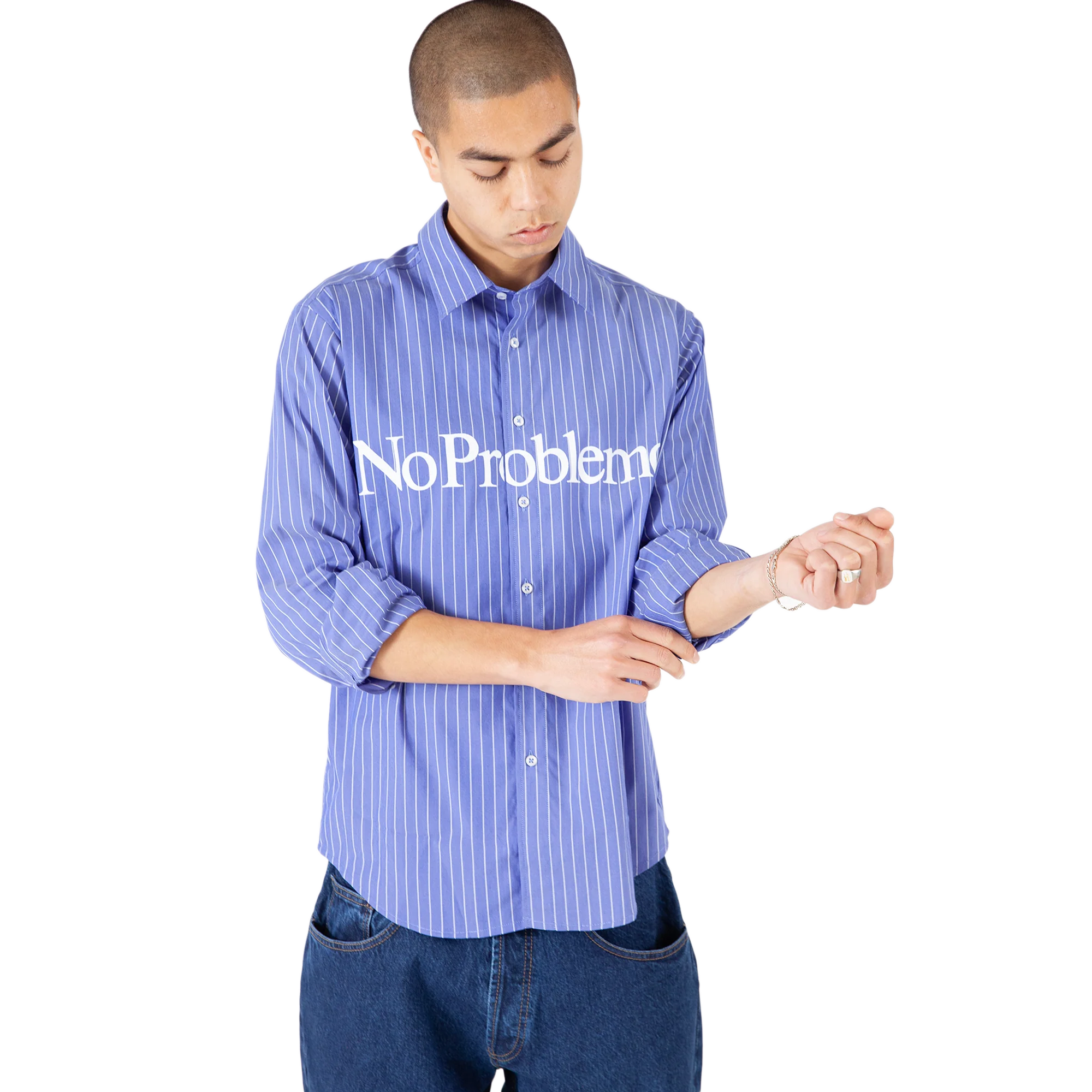 No Problemo L/S Poplin Shirt Navy
