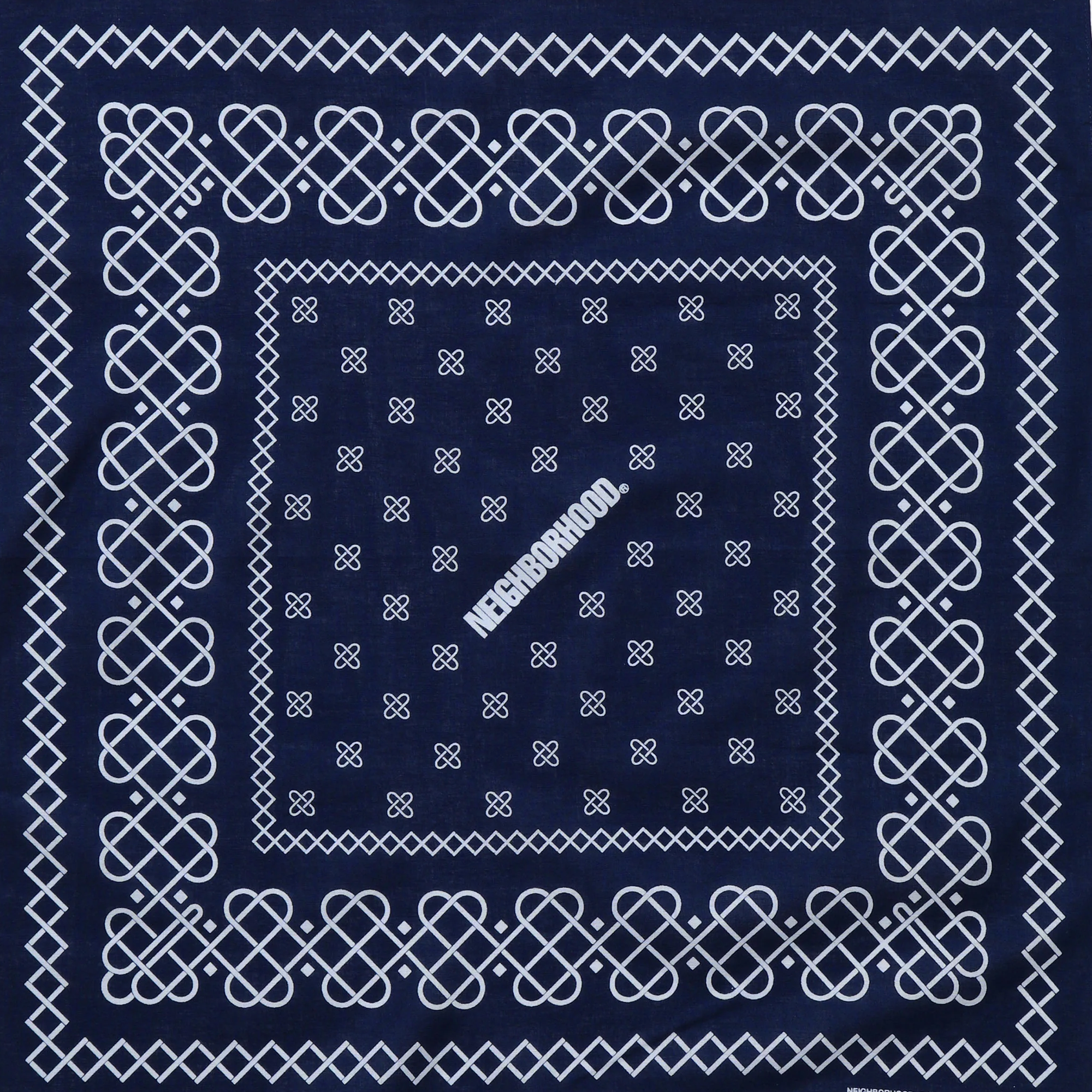 Neighborhood Line Pattern Bandana Navy 252BXNH-AC03