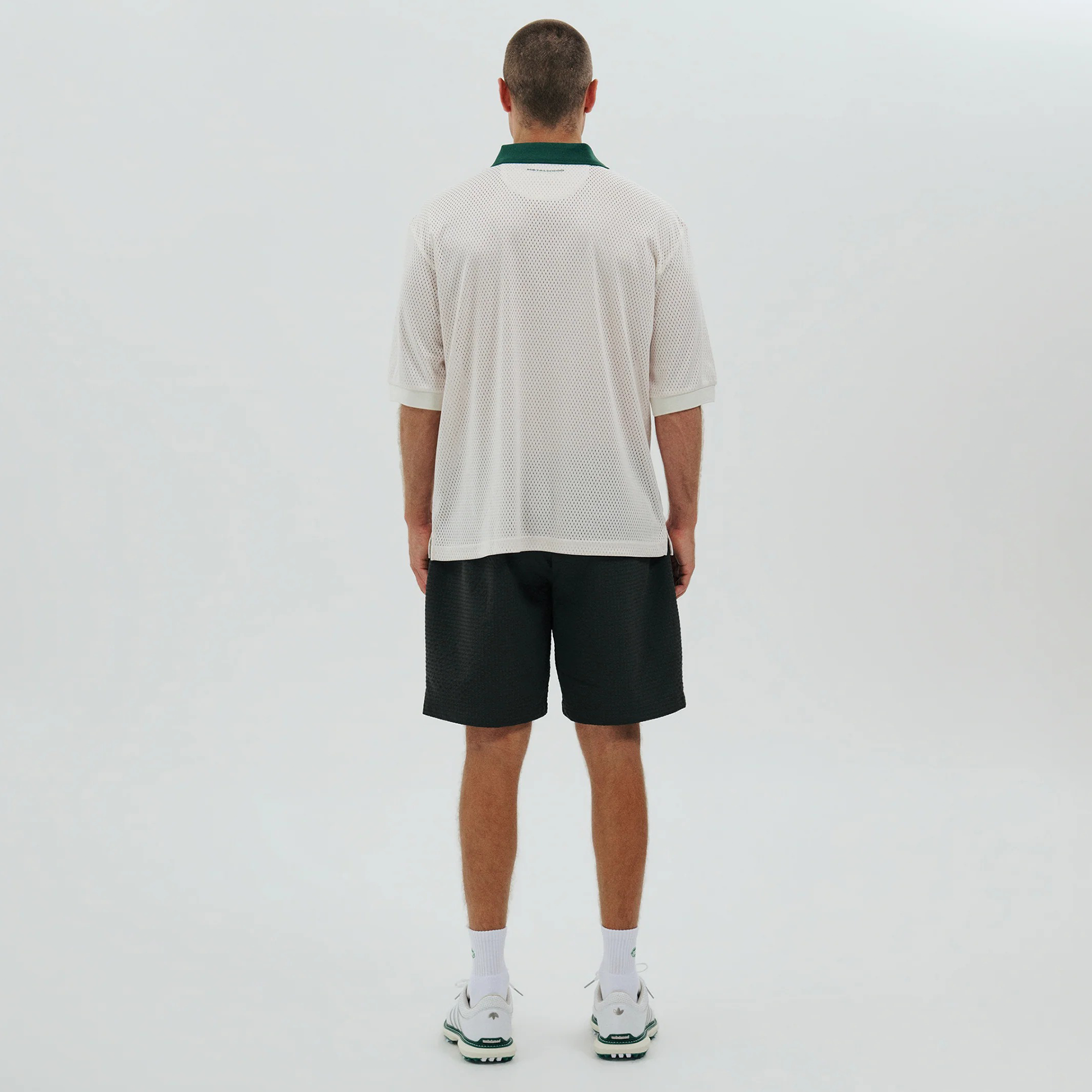 Metalwood Quarter Zip Jersey Polo Natural
