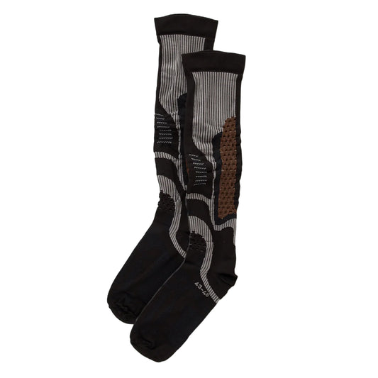 ROA Bones Long Socks Dark Brown FW25