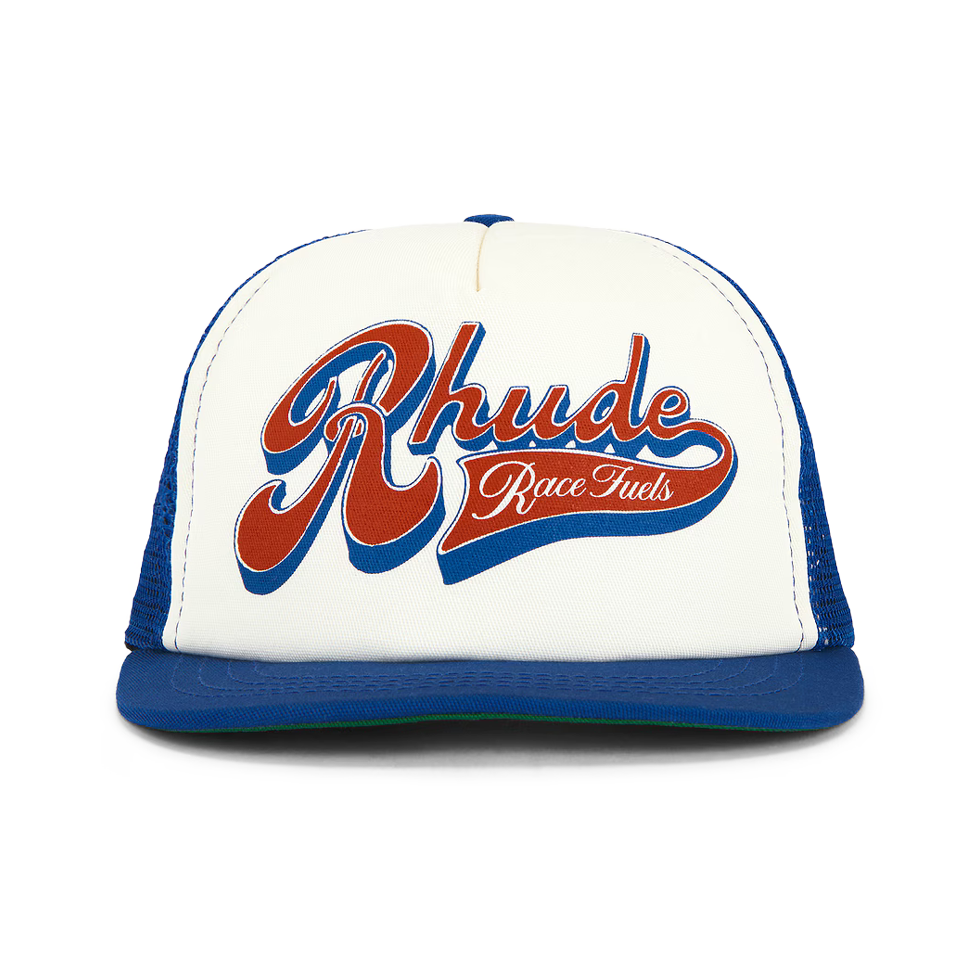 R H U D E Pit Stop Trucker Hat White/Blue/Red