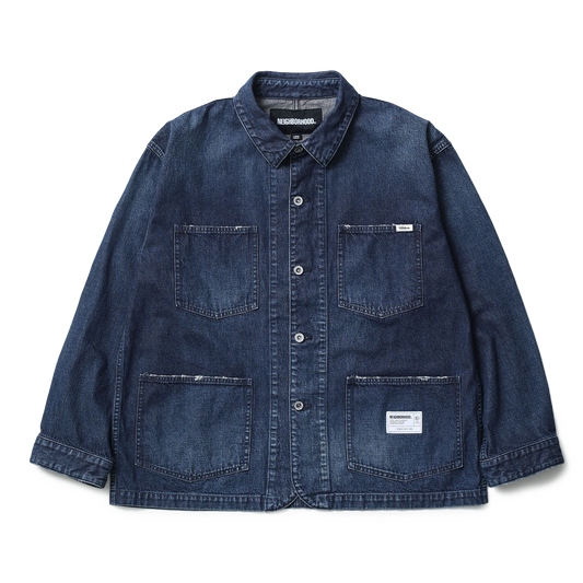 Neighborhood Washed Denim Coverall Jacket Indigo
