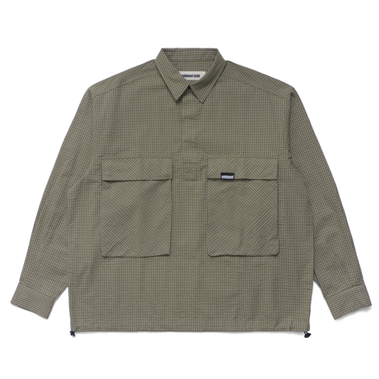 Metalwood Plaid Tactical Overshirt Green/White