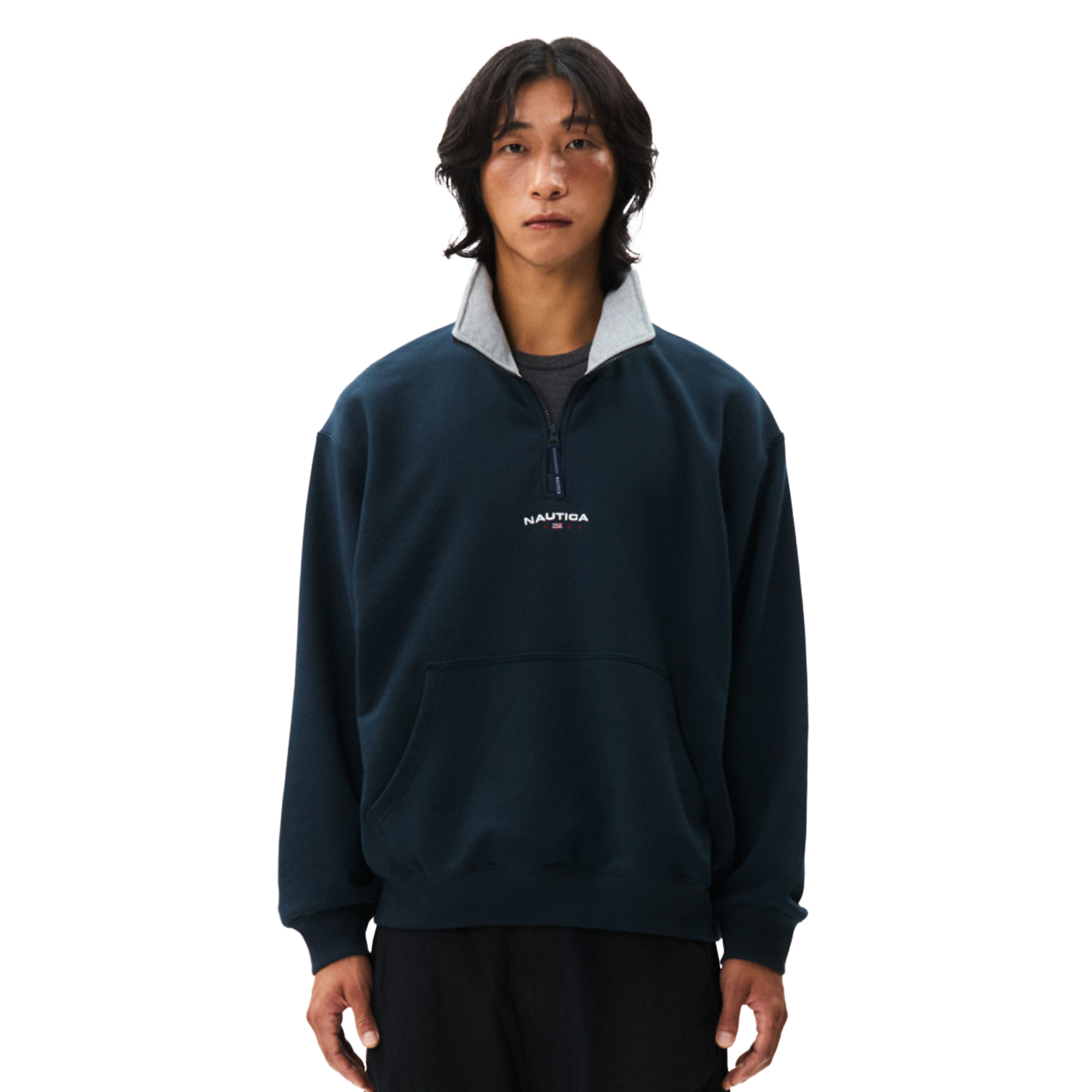 Nautica Korea 83Flag Half-Zip Sweatshirt Navy