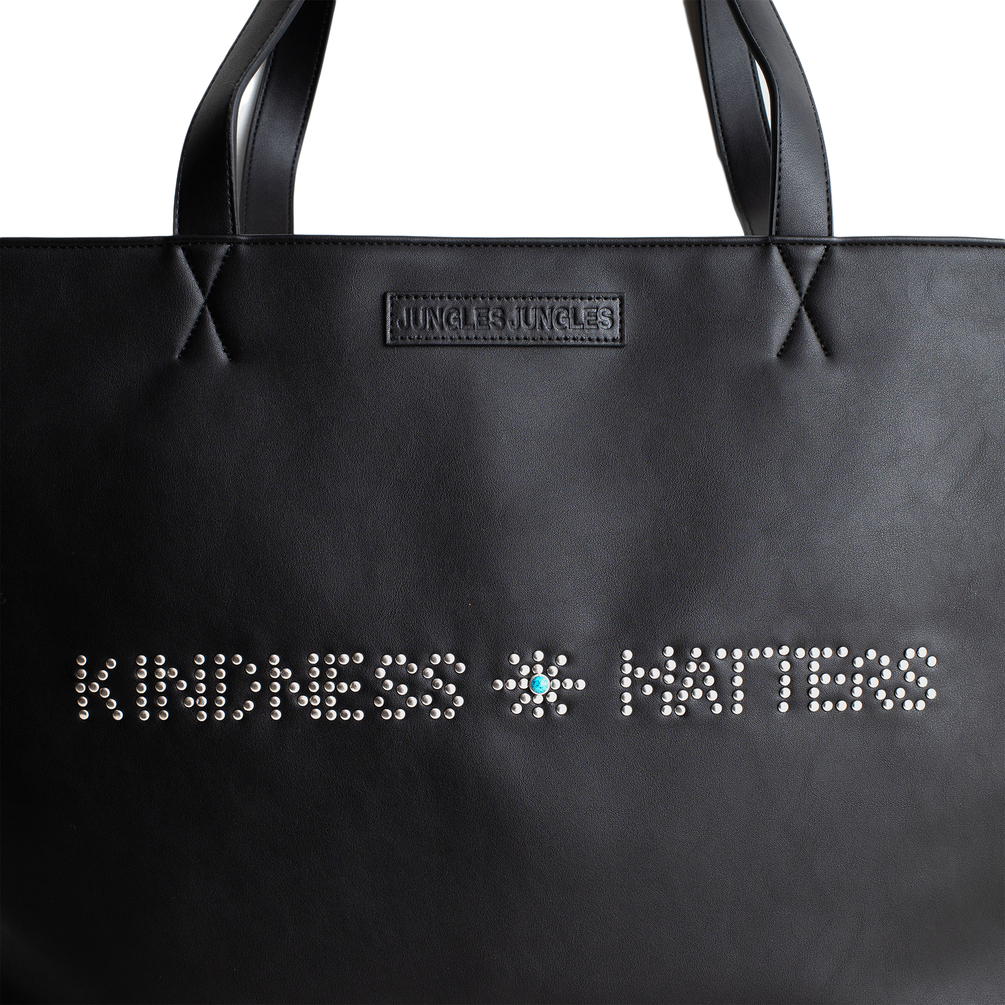 Jungles Jungles Kindness Matters Recycled Leather Bag Black