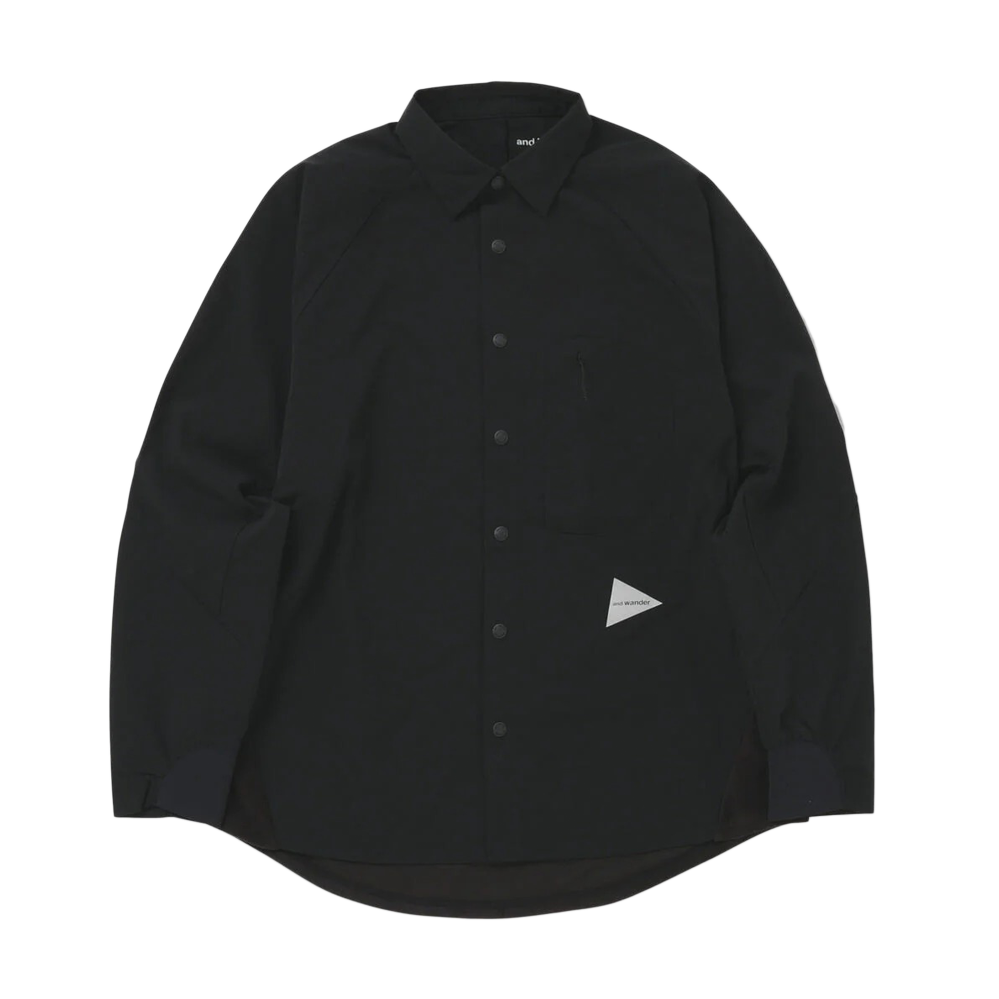 and wander Fleece Base Long Sleeve Shirt Black