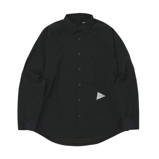 and wander Fleece Base Long Sleeve Shirt Black