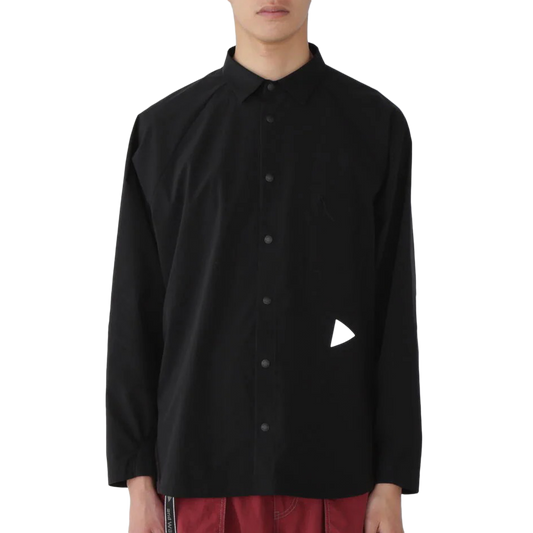 and wander Fleece Base Long Sleeve Shirt Black