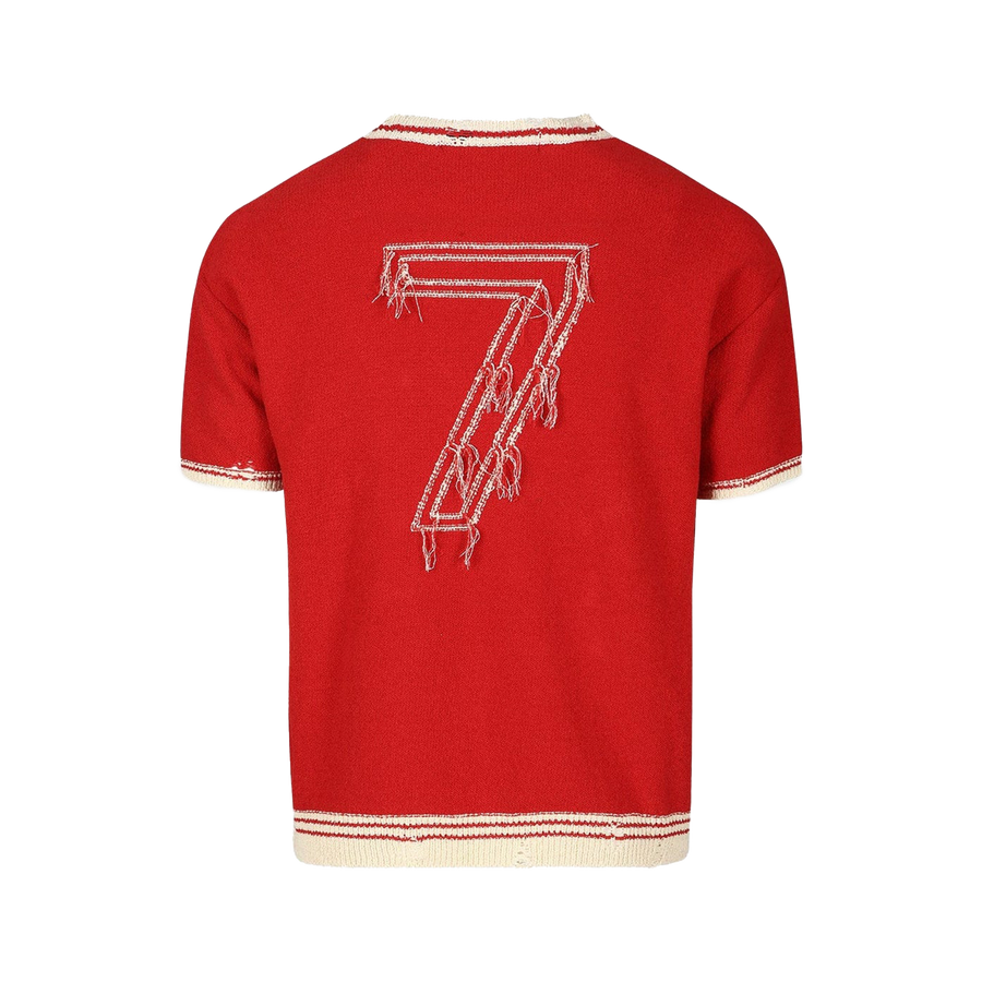 Andersson Bell Football Short Sleeve Sweater Red ATB1285M