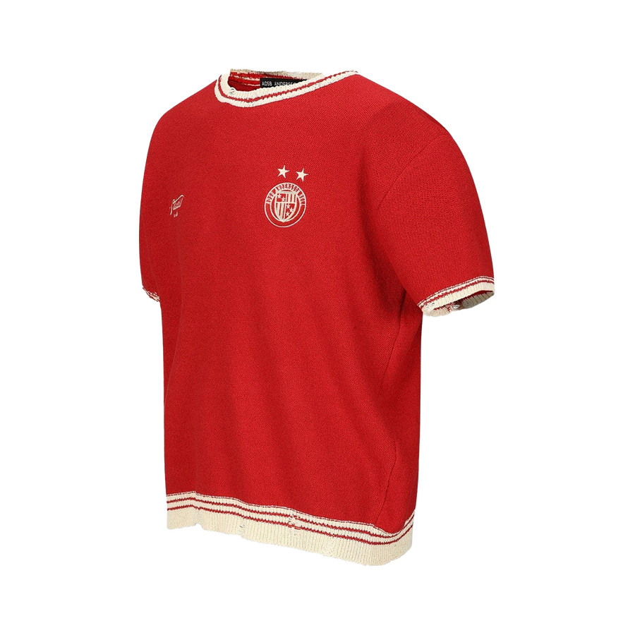 Andersson Bell Football Short Sleeve Sweater Red ATB1285M