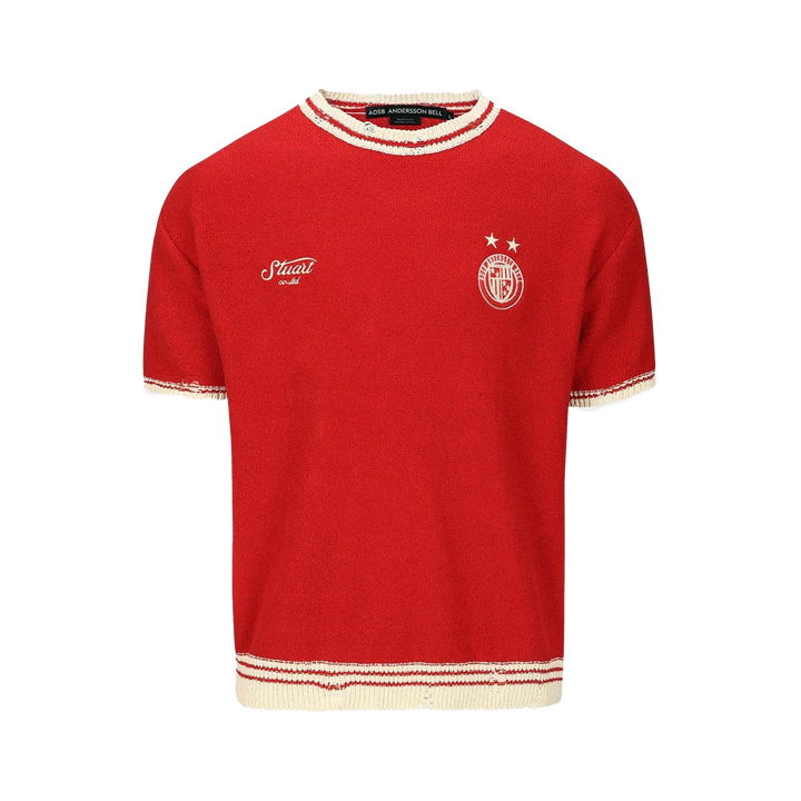 Andersson Bell Football Short Sleeve Sweater Red ATB1285M