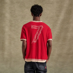 Andersson Bell Football Short Sleeve Sweater Red ATB1285M