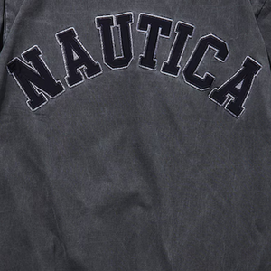 Nautica Japan Garment Pigment Dyed Arch Logo T-Shirt Charcoal