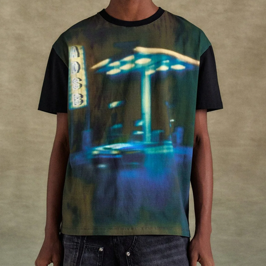 Andersson Bell Gas Station Logo T-Shirts Black ATB1289M