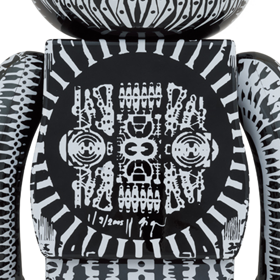 Medicom Toy BE@RBRICK H.R Giger Black Chrome 1000%