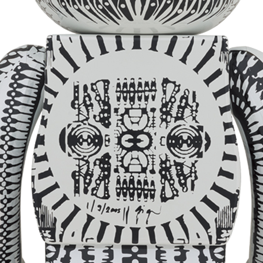 Medicom Toy BE@RBRICK H.R Giger White Chrome 1000%