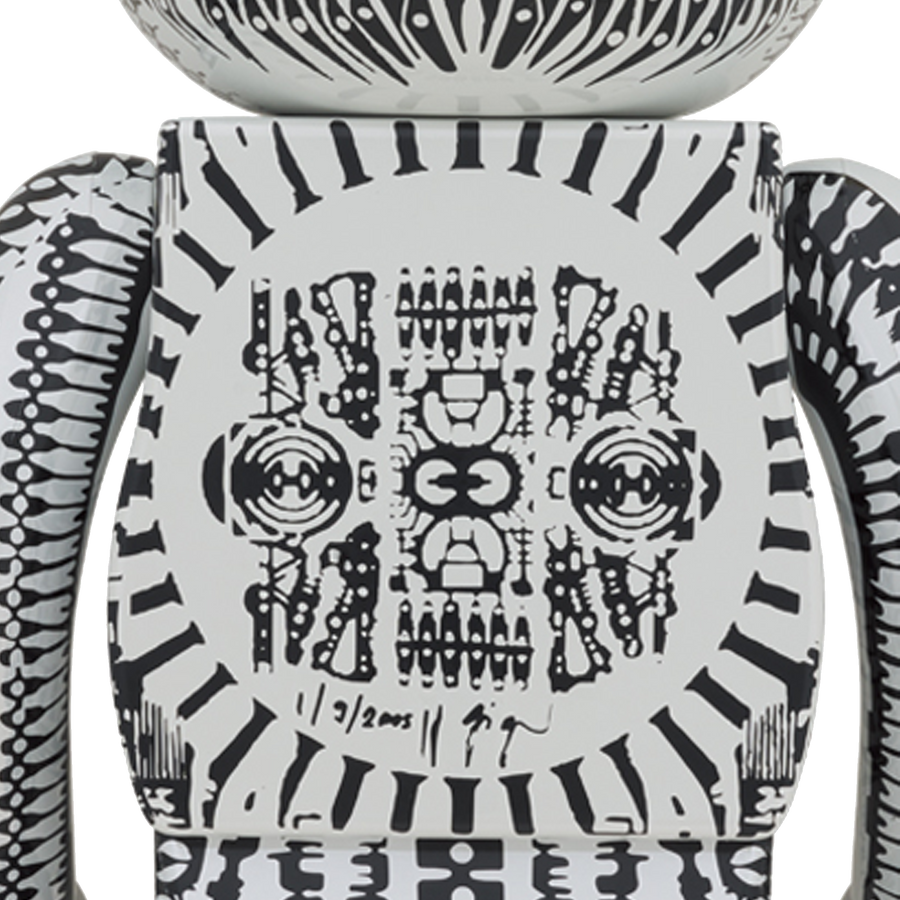 Medicom Toy BE@RBRICK H.R Giger White Chrome 1000%