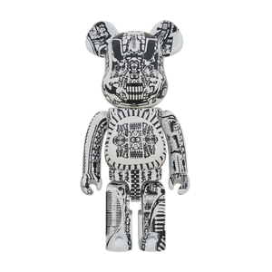 Medicom Toy BE@RBRICK H.R Giger White Chrome 1000%
