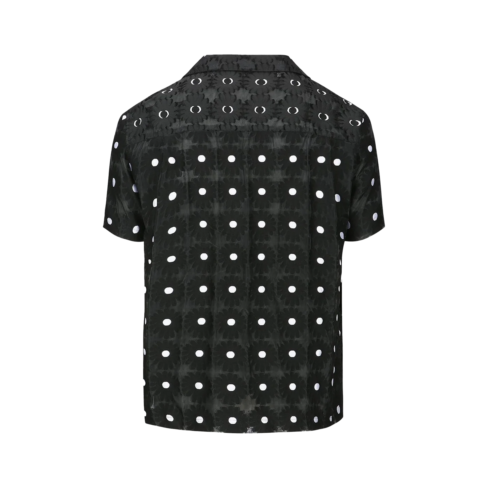 Andersson Bell Half Sheer Flower Shirts Black ATB1276M