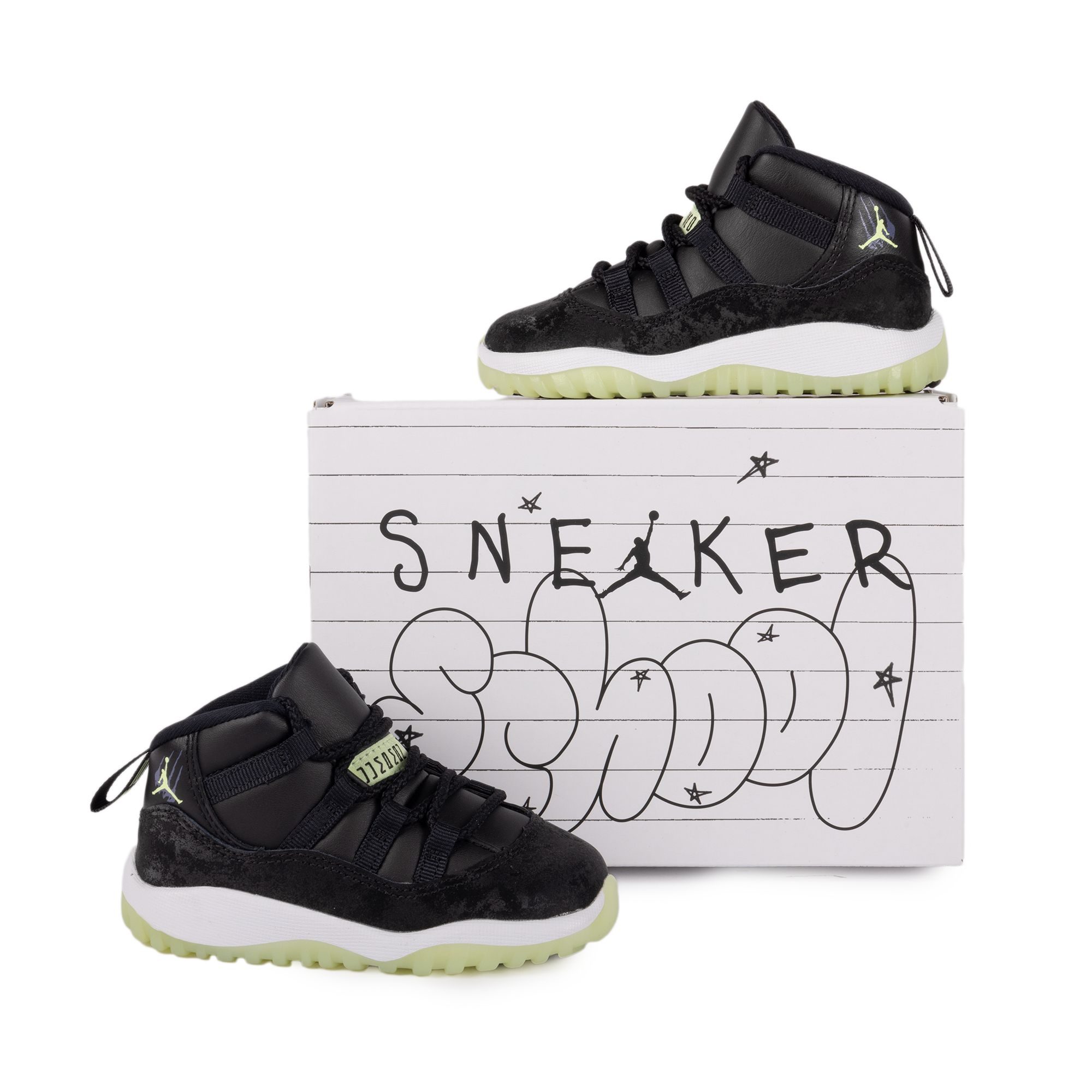 Nike Air Jordan 11 Retro (TD) Black/Barely Volt/Dark Raisin/White IB1380-001