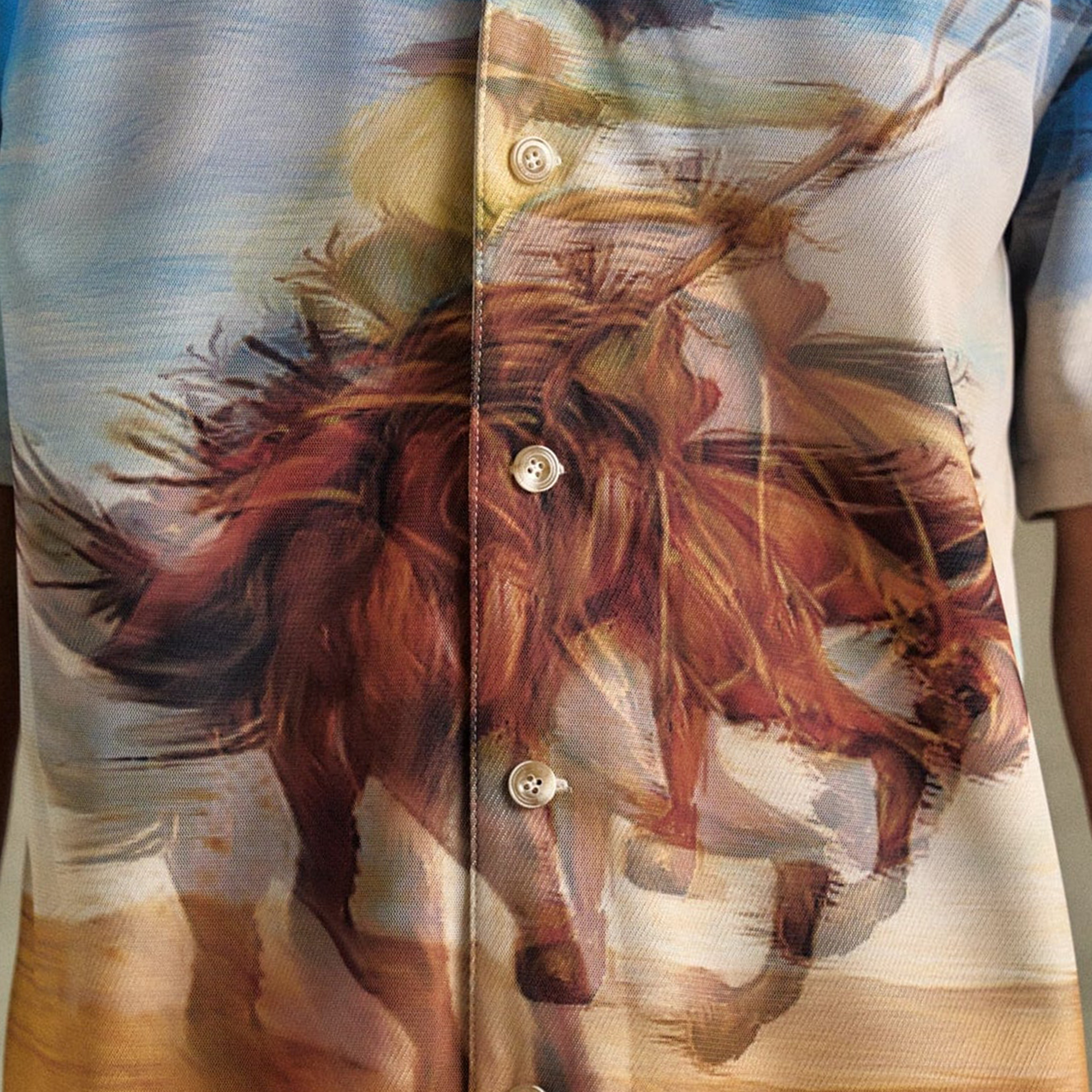 Andersson Bell Lenticular Cowboy Shirts Blue ATB1282M