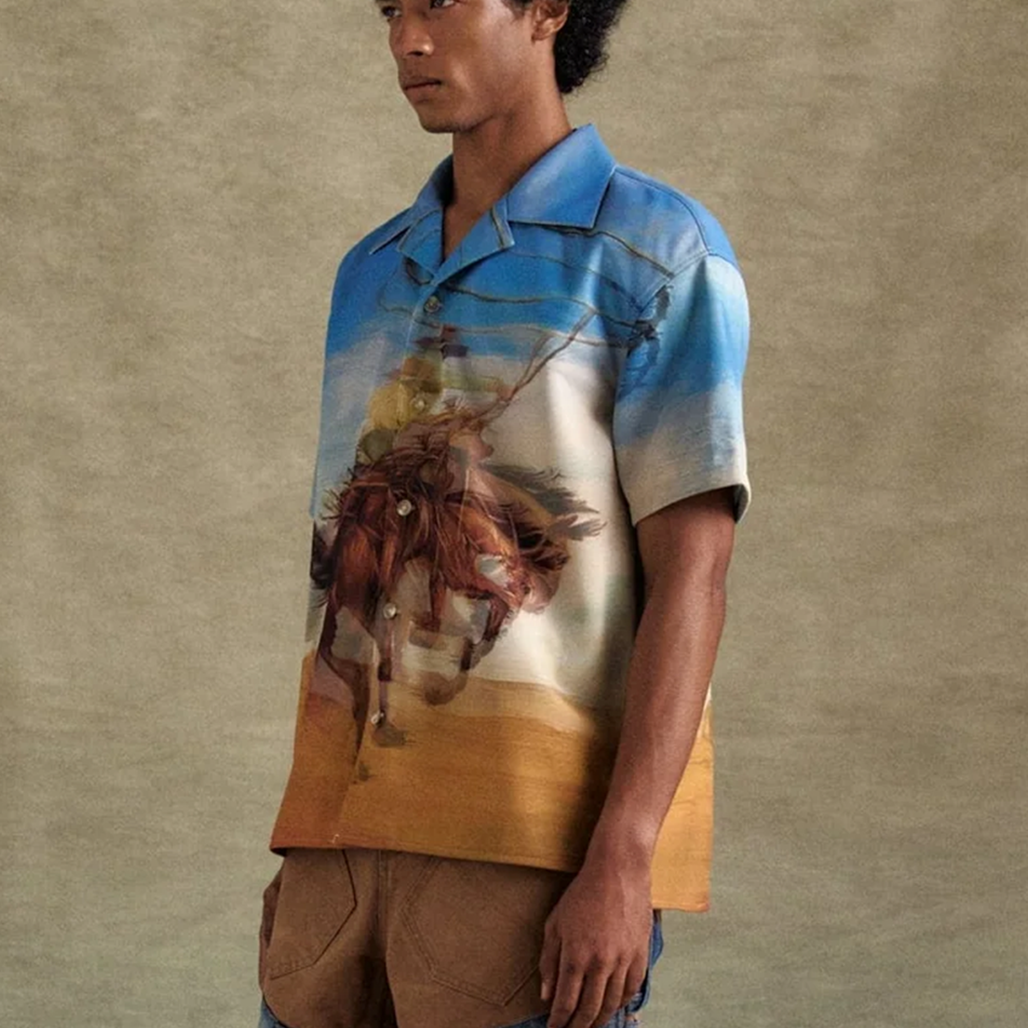 Andersson Bell Lenticular Cowboy Shirts Blue ATB1282M