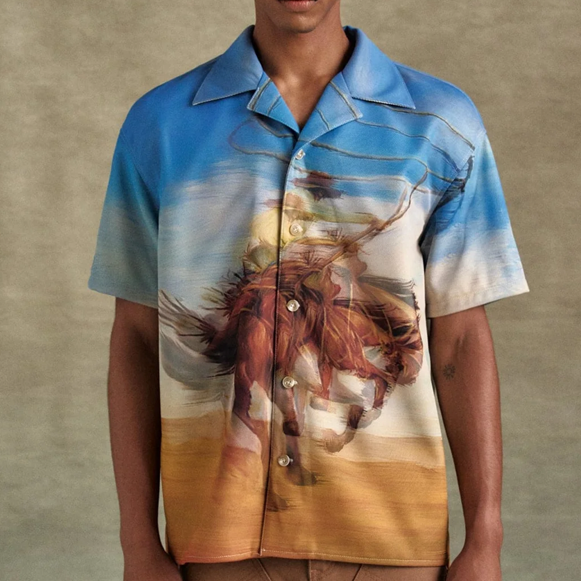 Andersson Bell Lenticular Cowboy Shirts Blue ATB1282M