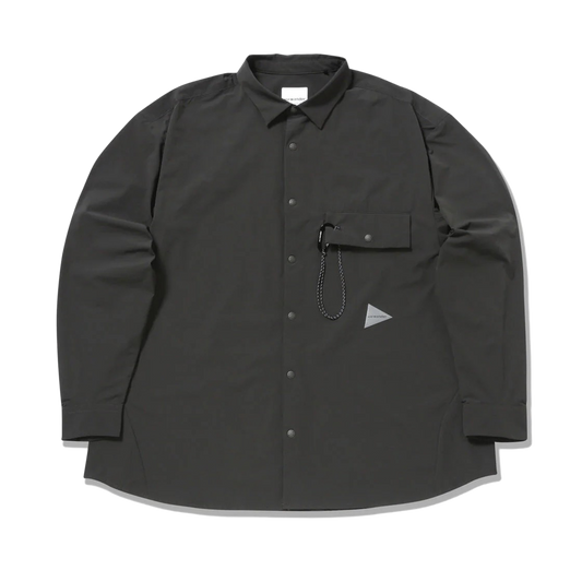 and wander Light W Cloth Shirt D.Gray