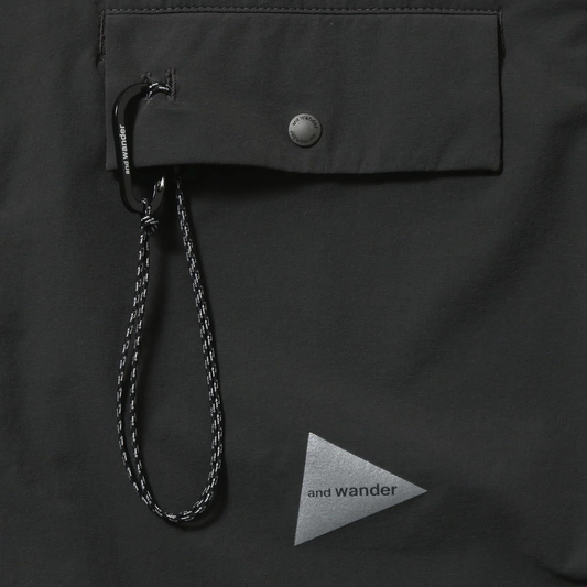 and wander Light W Cloth Shirt D.Gray