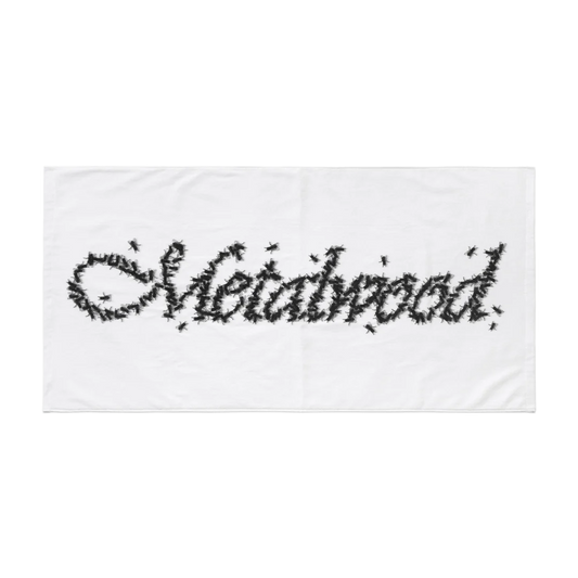 Metalwood Flies Caddie Towel White