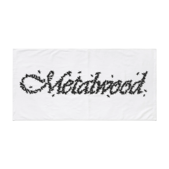 Metalwood Flies Caddie Towel White