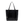 Metalwood Metal Logo Stud Croc Tote Black