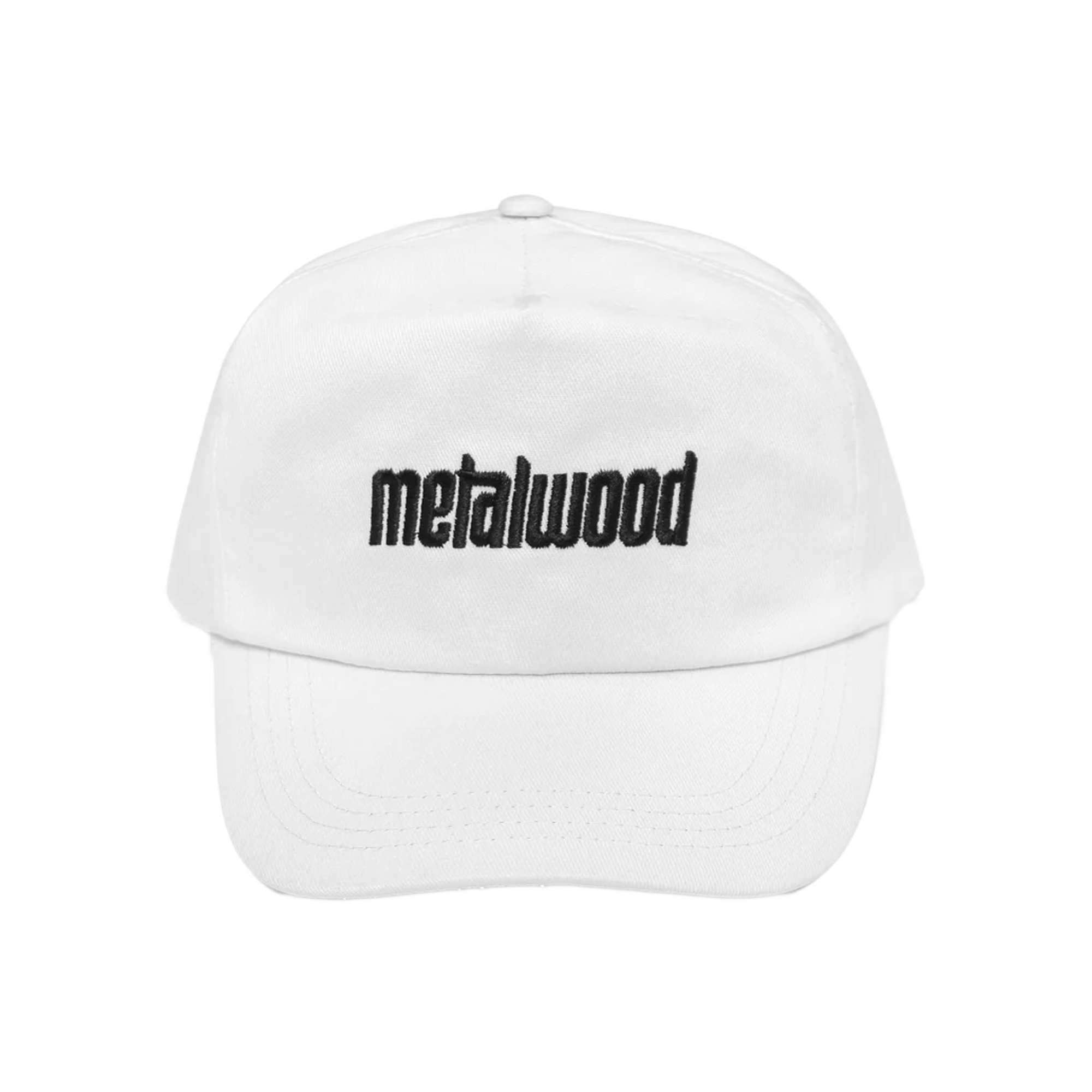 Metalwood Metal Logo 5-Panel Hat White