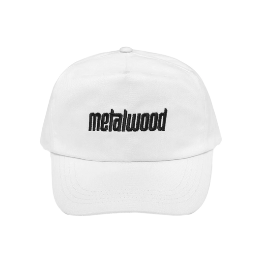 Metalwood Metal Logo 5-Panel Hat White