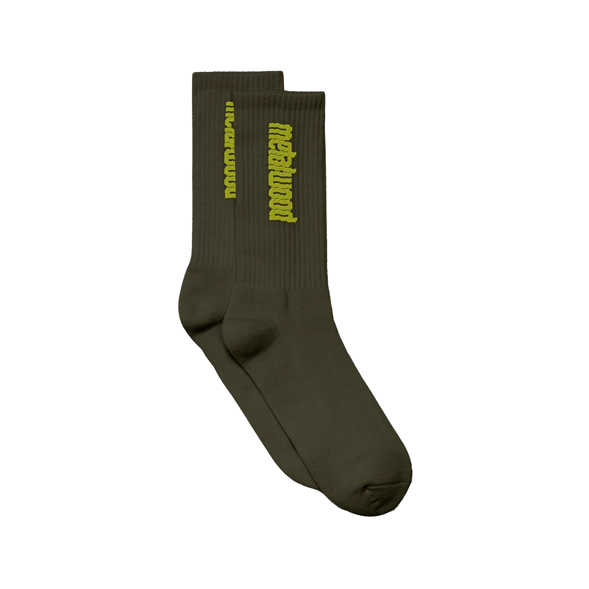 Metalwood Metal Logo Crew Sock Olive