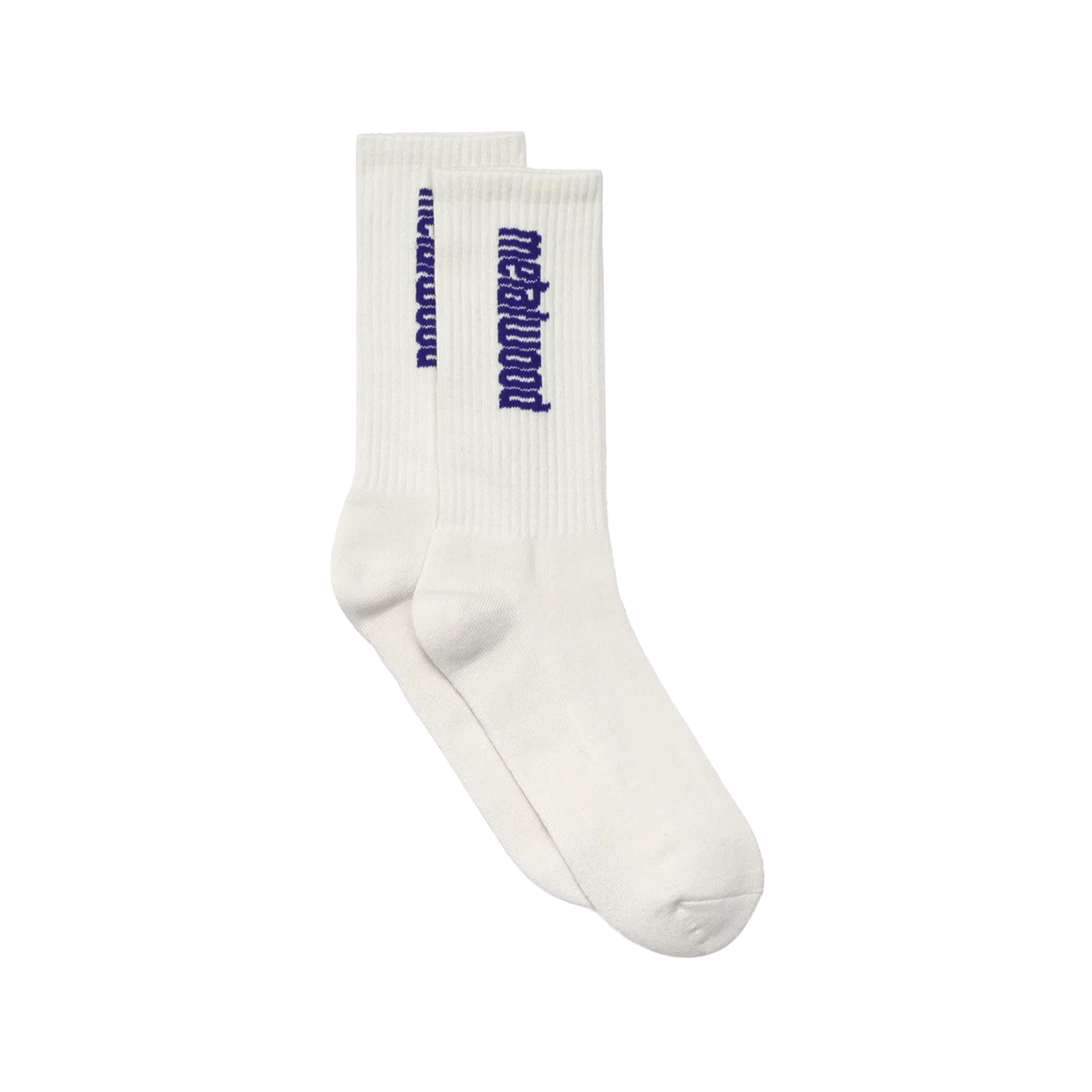 Metalwood Metal Logo Crew Sock White