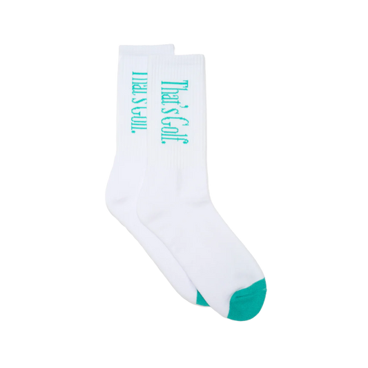 Metalwood That's Golf Crew Sock White