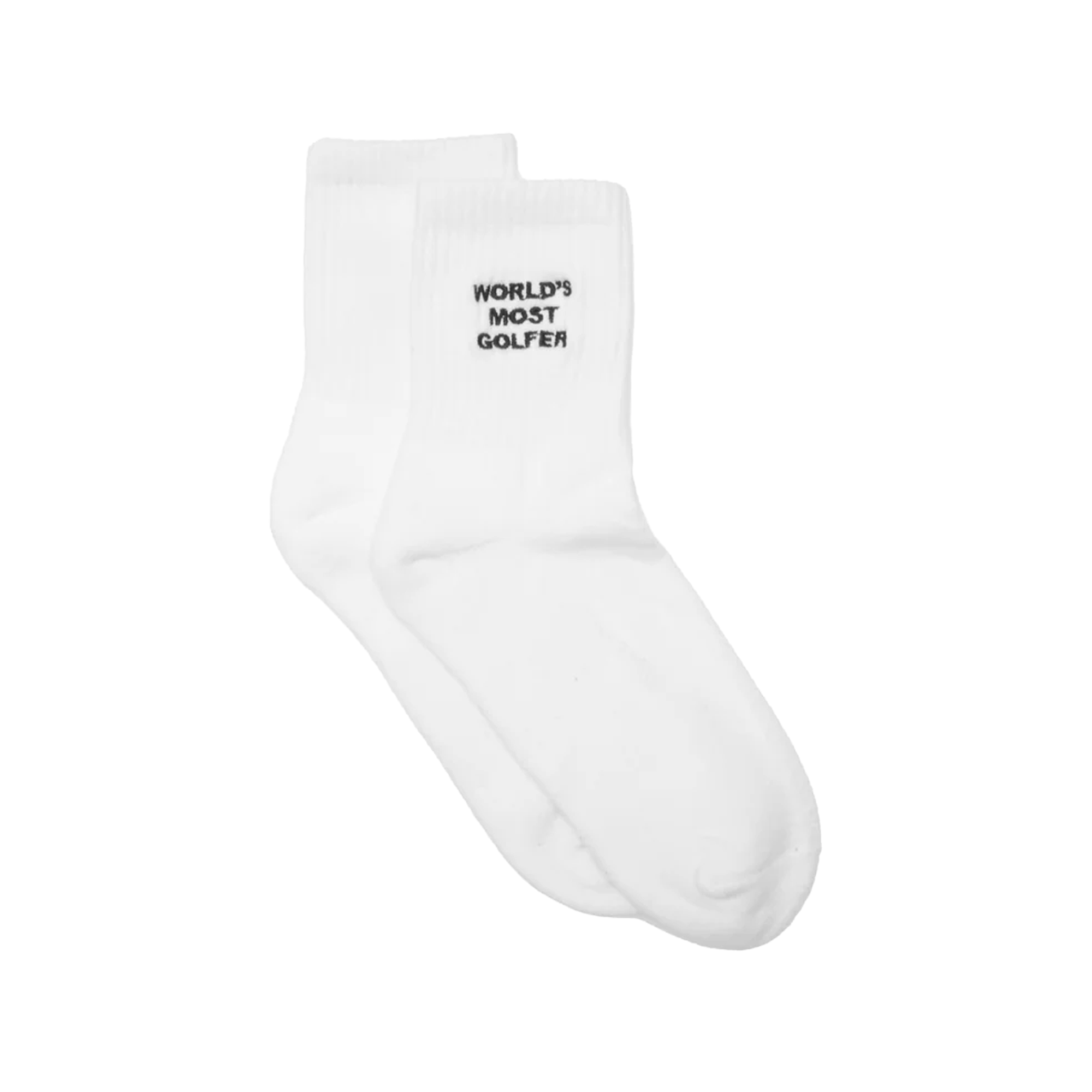 Metalwood World's Most Golfer Quarter Sock White