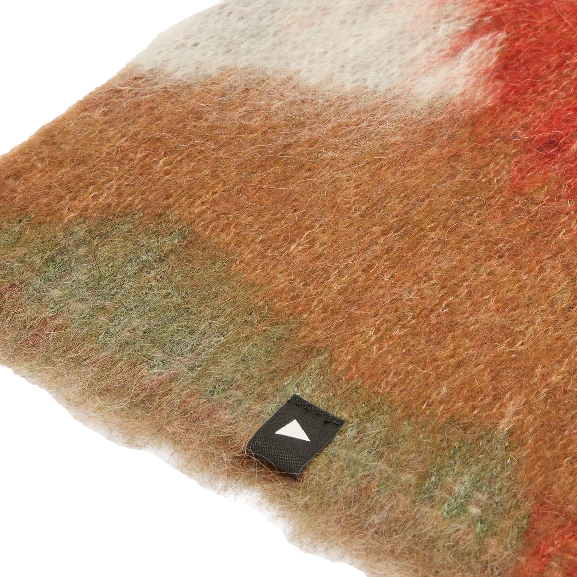 and wander Mix Color Shaggy Knit Cap Brown Mix