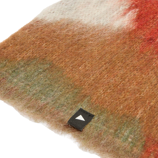 and wander Mix Color Shaggy Knit Cap Brown Mix