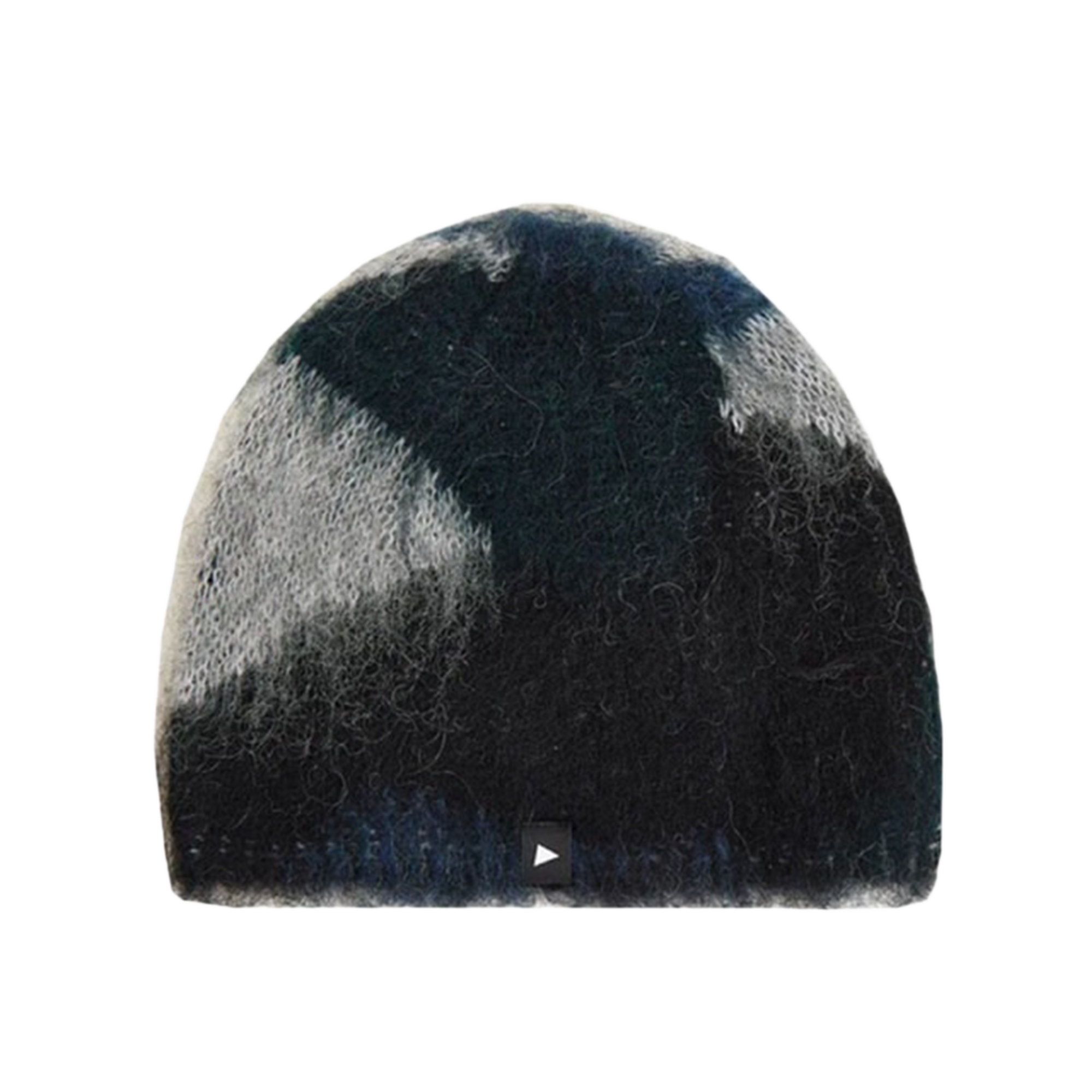 and wander Mix Color Shaggy Knit Cap Black Mix