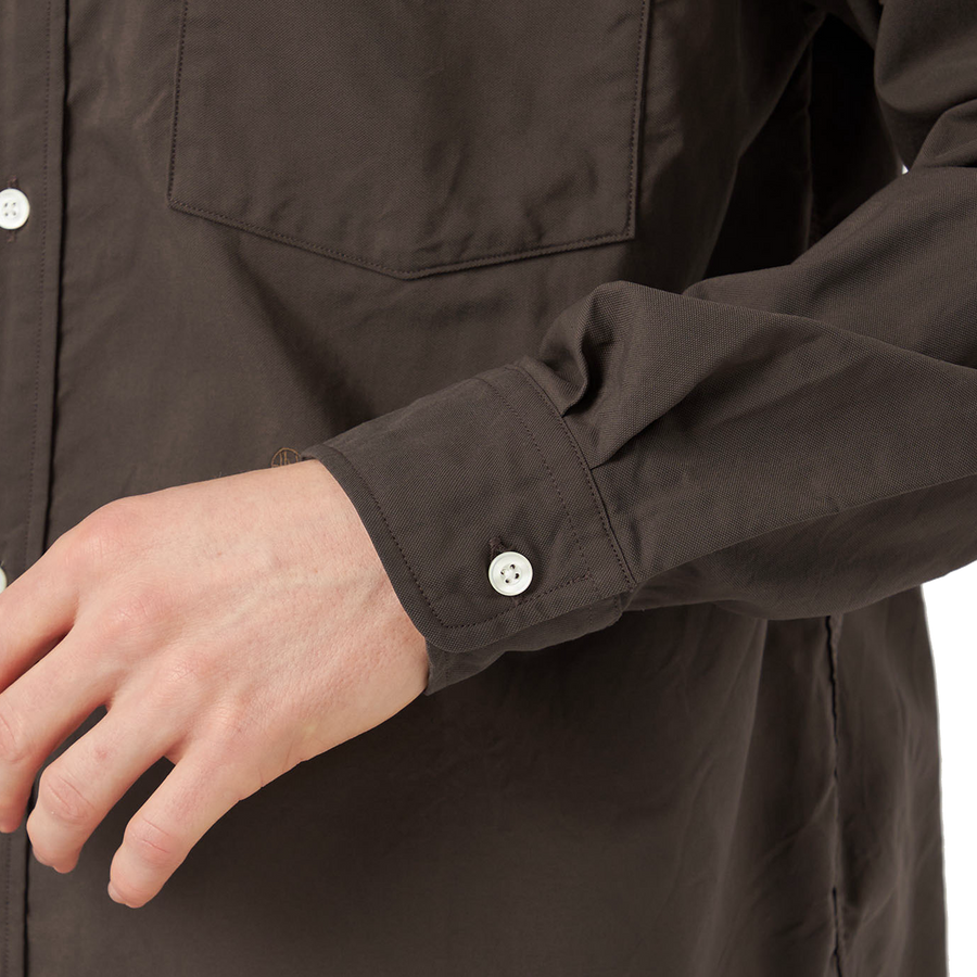 nanamica Button Down Wind Shirt Brown