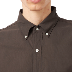 nanamica Button Down Wind Shirt Brown