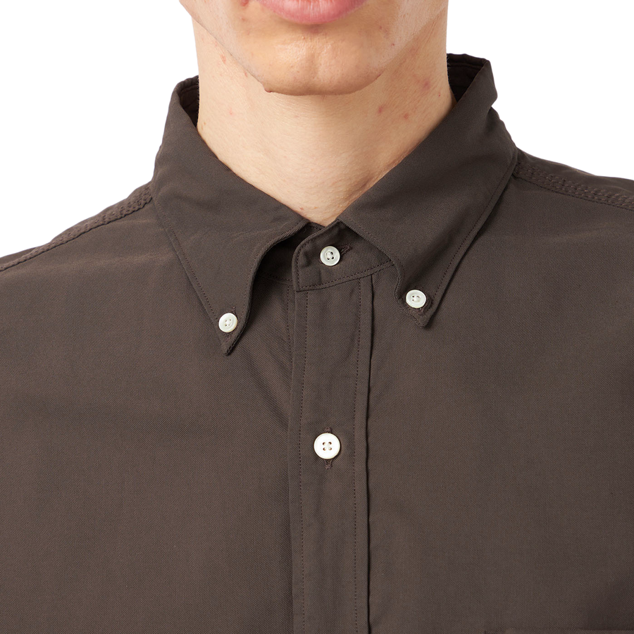 nanamica Button Down Wind Shirt Brown